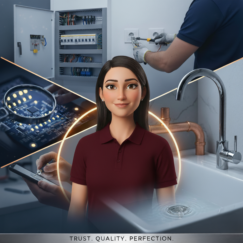 Technician working on electrical panel